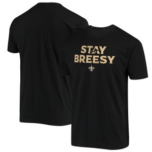 Men’s New Orleans Saints Drew Brees Black Stay Breesy T-Shirt