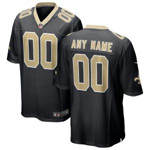 Men’s New Orleans Saints Nike Black Custom Game Jersey