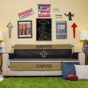 New Orleans Saints Sofa Protector – Black