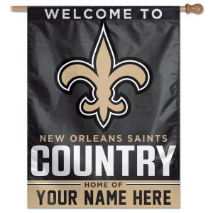 New Orleans Saints WinCraft Personalized 27” x 37” 1-Sided Vertical Banner