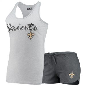 Women’s New Orleans Saints Concepts Sport Anchor Tank Top & Shorts Sleep Set