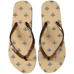 Women’s New Orleans Saints FOCO Glitter Flip Flops